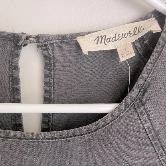 Madewell Denim Raglan-Sleeve Mini Dress in Lunar Wash - Picture 11 of 16